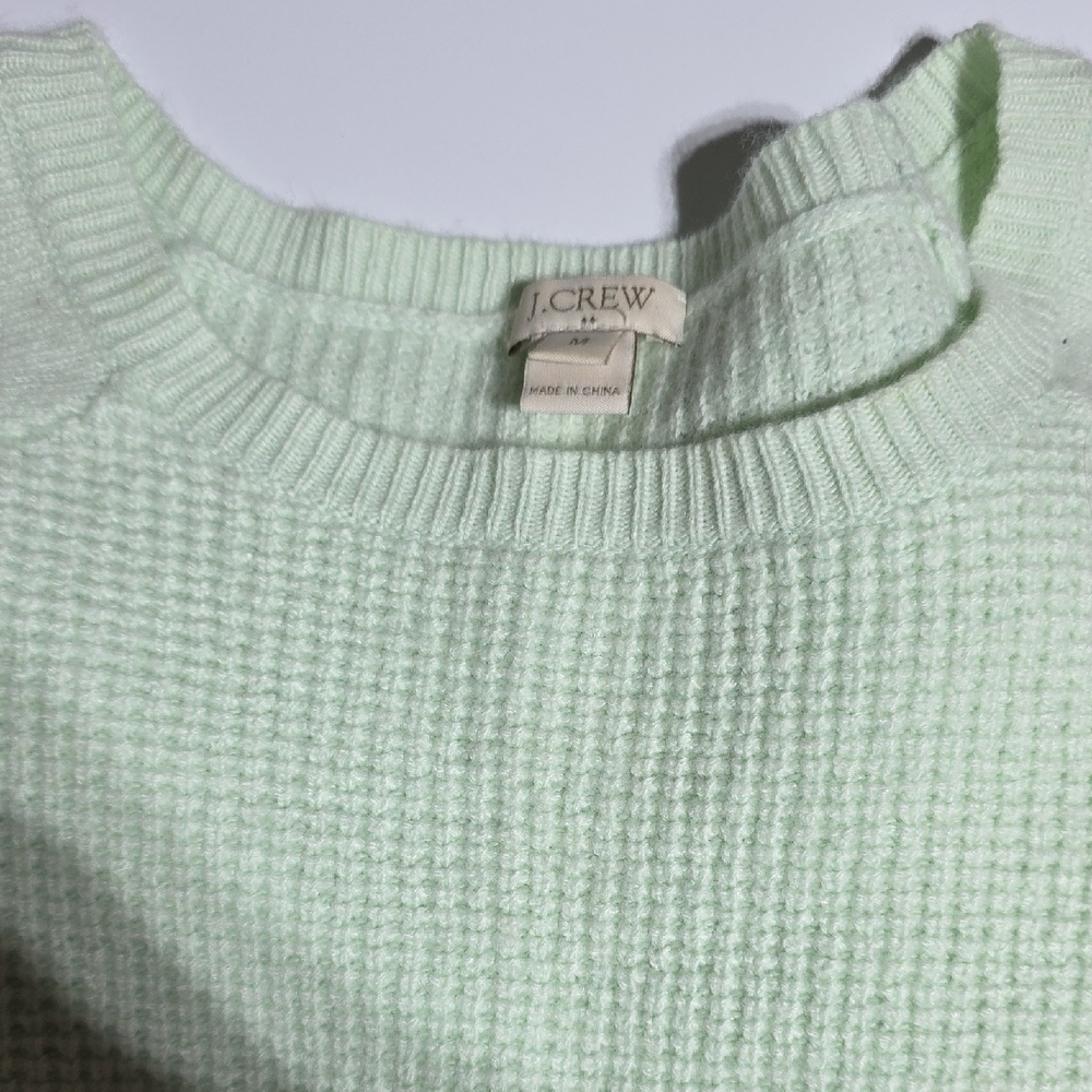 LOFT Mint Green Crew Neck Wool Blend Sweater Sz‎ Med - Picture 6 of 6